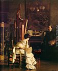 William Mcgregor Paxton Famous Paintings - In the Studio